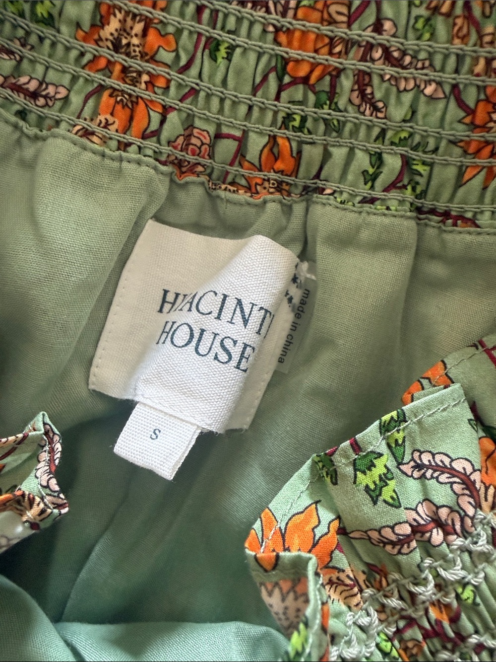 NWOT Tuckernuck x Hyacinth House Tiered Green Maxi Skirt Sz Sm - Picture 3 of 3
